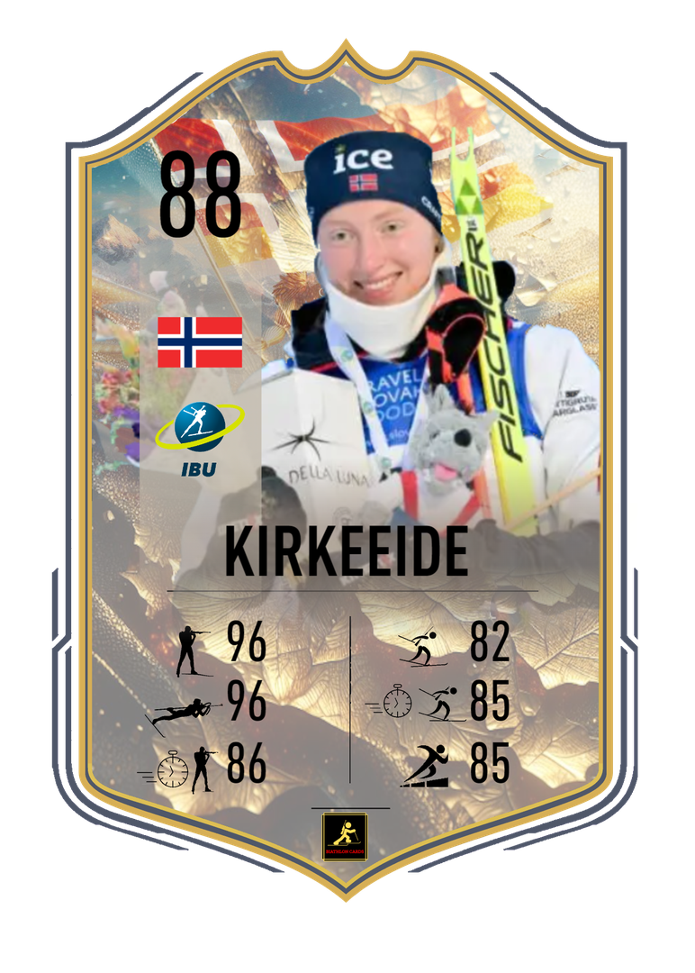 Maren Kirkeeide - Brezno 2024 European Championships Star - Individual/Pursuit and Mixed Relay European Champion - Biathlon Cards